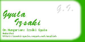 gyula izsaki business card